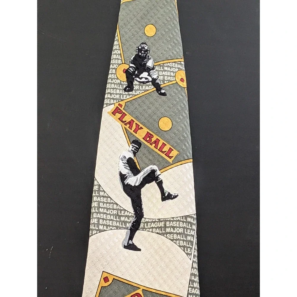 1992 MLB RM Style Necktie Ralph Marlin Grand Slam Home‎ Run Baseball Tie 60